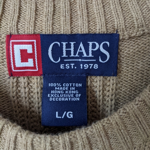 Chaps Vintage Crew Neck Long Sleeve Sweater - Picture 5 of 5